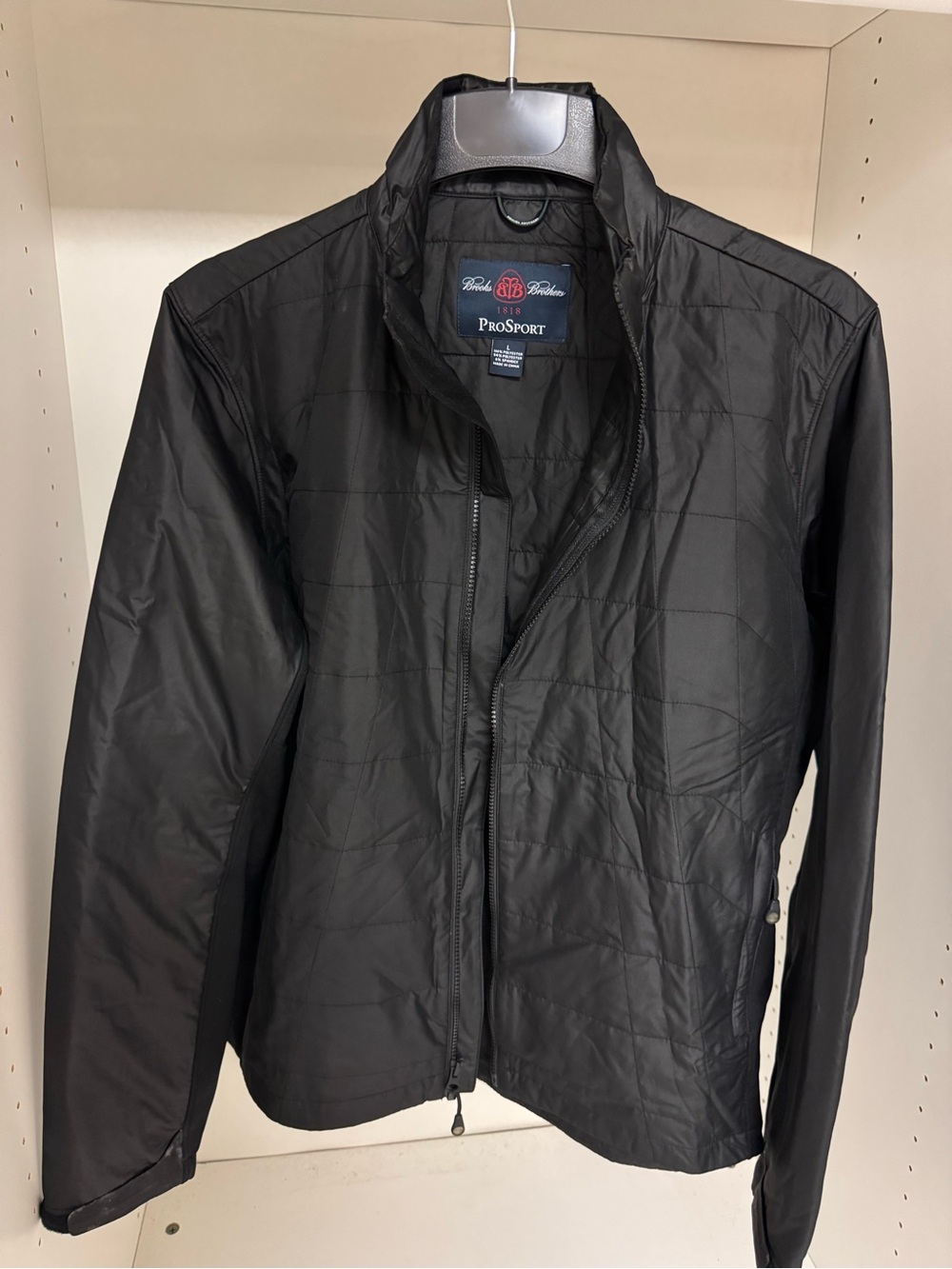 Brooks Brothers Black Lightweight Quilted Shirt Jacket